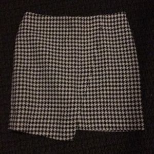 H&M Black & White Plaid Skirt
